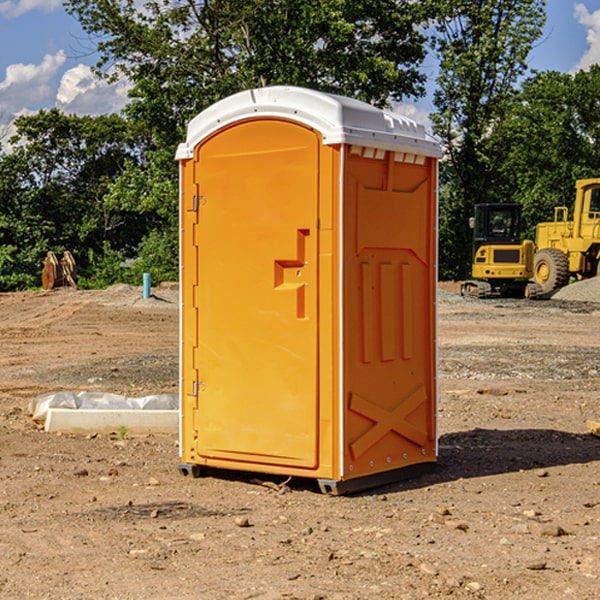 can i customize the exterior of the portable restrooms with my event logo or branding in Lesterville